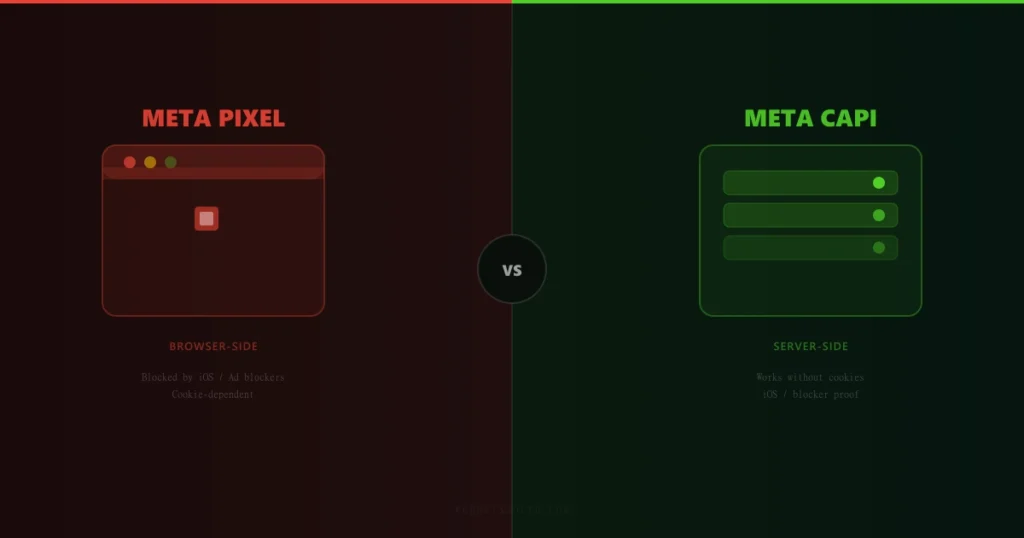 Meta Pixel vs Conversion API comparison for Shopify stores